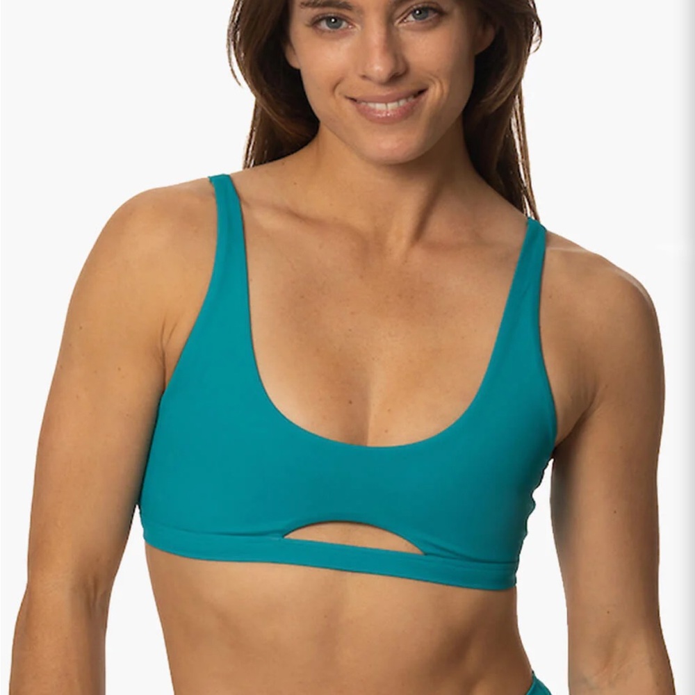 Jolyn Clothing Amelia Bikini Top in Palm 2X